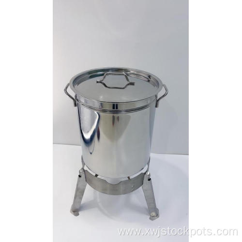 Large capacity stainless steel turkey cookware pot